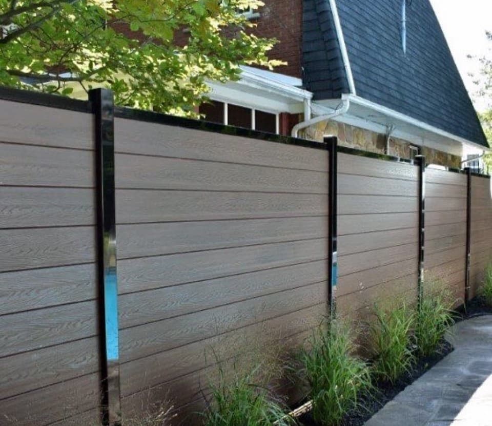 Composite fencing finished look and privacy screening